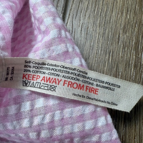 Free People Intimately Women's Lounge Pajama Seersucker Button Down Top Sz L NWT - Picture 9 of 11